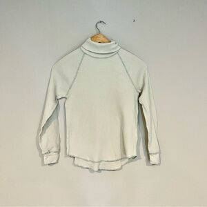 Everlane Organic Cotton Sage Green waffle knot layering long sleeve tee Small